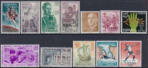 SPAIN - 1960s selection of fine mint with some complete sets (MH, 2 scans)